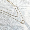 Miniatyrbillede 3 af 5: Lagdelt hjerte halskæde vedhæng håndlavet  yndig guld choker pil bar lagdeling lang halskæde til kvinder