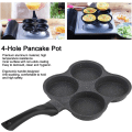 Miniatyrbillede 4 af 5: Aluminium Morgenmadsskål, 4 Huller Non-Stick Aluminium Pandekager Omelet Stegepande Morgenmad Maker Køkkenredskab