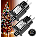Miniatyrbilde 1 av 5: 2-delt Transformert 31V 6W LED Strømforsyning, Lavspenningsadapter Blinklys IP44 Med 8 Moduser, Timer Og Minnefunksjon For Lys