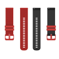 Miniatyrbillede 3 af 5: For Garmin Venu2 Plus/venu Sq/vivomove Grid Texture Silikone Urrem 20mm Tofarvet Rem Red Black