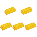 Miniatyrbillede 2 af 3: 5 stk. Simulering Plast Hul Guldbarrer Falsk Guld Mursten Kreativ Kunstig Guldbar Dekorativ Rekvisit Til Fest Aktivitet (gylden)