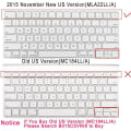 Miniatyrbild 2 av 5: Tangentbordsskydd i TPU för Apple Wireless Magic Keyboard, ultratunt, genomskinligt, mjukt, 2015 års amerikanska version (MLA22LL/A)