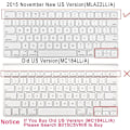 Miniatyrbillede 2 af 5: Tastaturdæksel til Apple trådløst Magic Keyboard Ultra tynd klar blød TPU-type beskytter, 2015 US-version (MLA22LL/A)