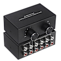 Miniatyrbilde 2 av 5: Bi-direksjonell 4-veis Rca Stereo Audio Switch L/r Lydkanal Audio Switcher, 2 In 4 Ut Eller 4 In 2