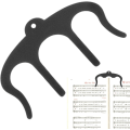 Miniatyrbillede 5 af 9: Bogstøtte Sider | Metal Nodeark Bog Holder - Musikstativ til Klaver, Keyboard, Stativ og Bog, Søde Klips til Sidemarkører, Festgave (Sort) black