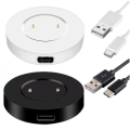 Miniatyrbillede 2 af 5: Dock-oplader til Huawei Watch Gt / Gt2 / Honor Watch Magic 2 Trådløs Usb Hurtigopladningskabel Base Magnetisk Urlader white single base
