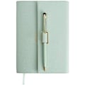 Miniatyrbillede 1 af 5: Journal Journal Premium Tykt Papir Kunstlæder Skrivebøger med Pen Loop Mint Green