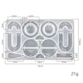Miniatyrbillede 3 af 5: Ørering Harpiksform Harpiks Ometric Ørering Vedhæng Harpiks Silikonform Smykker Ma B