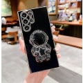 Miniatyrbillede 1 af 5: 6d Plating Astronaut Hidden Stand Case Cover Kompatibel Samsung Galaxy S23 Ultra/s23 Plus/s23 Med Kamera Beskytter Black S23 Ultra