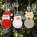 Miniatyrbilde 4 av 5: Juledekorasjoner Juletre Plysj Dukke Anheng Xmas Flanellet Ball Liten Anheng Jul