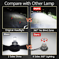 Pikkukuva 3 / 5: 8 Sivua H7 Led-Valo H4 Led-Lamput H11 H9 H8 Auton Päävalo 9005 Hb3 9006 Hb4 6000k Autolamput 50w 360 Asteen Lähi-Ja Kaukovalo 12v