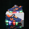 Miniatyrbillede 1 af 3: Spiderman LED Sneakers Børns Glitter Sneakers Skridsikre Bløde Sål blue 30 yards (inner length 18.5cm)