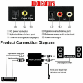 Miniatyrbilde 4 av 5: Digital til analog lydkonverter optisk fiber Toslink koaksial signal til Rca R/l lyddekoder Spd