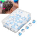 Miniatyrbilde 5 av 5: 74 stk runde hårperler DIY plast hekle flette parykk tilbehør flette dreadlock perler hår fletteverktøy lyseblå