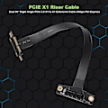 Pikkukuva 2 / 5: PCIe X1 Nouseutinkaapeli Kaksois-oikeakulmainen PCIe 3.0 X1 - X1 Jatkokaapeli 8gbps Pci 1x Nouseutinkortti 20cm
