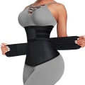 Miniatyrbild 1 av 5: Midjetränare för kvinnor Plus Size Två bälten Neopren Träningskorsett Midjetrimmer XL