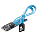 Miniatyrbillede 4 af 5: M2 SATA Adapter Konverterkort B-M KEY M.2 NGFF SATA SSD til 7Pin Adapterkort Understøtter 2242 2260 2280 Hovedkort