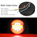 Miniatyrbillede 5 af 5: 2x 4 Tommer Trailer Dynamisk Baglygte 24v Led Lastbil Bremslys Led Rund Vand Hamburger Til Biler