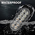 Miniatyrbillede 4 af 5: 4 stk. 12LED Blinkende Strobe Lygter til Lastbiler 12-24V Hvid Gul