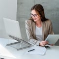 Miniatyrbillede 5 af 5: Bærbar computer stand tablet, foldbar bærbar ventileret skrivebordsstativ