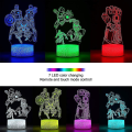Miniatyrbillede 2 af 5: Wekity 3 mønstre 16 farver 3d illusion natlys superhelte lamper fødselsdag julefestival gaver til drenge børneværelse