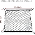 Miniatyrbilde 3 av 5: Bil bagasjeromsnett bagasjeromsnett justerbart elastisk organiseringsnett, nylon bagasjeromsnett universell passform for bil bagasjerom kjøretøy varebil SUV (27,5'' X 27,5'')
