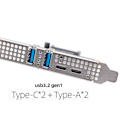Pikkukuva 3 / 5: Type C USB 3.2 Gen1 5Gbps PCIE -korttisovitin PCI Express -kortti 2xUSB A -portti+2xType-C-portti/USB3.2 PCI-E -laajennuskortti