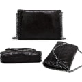 Miniatyrbilde 3 av 5: Damehåndvesker, elegante skuldertasker, messenger-vesker Black (black chain)