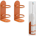 Pikkukuva 1 / 5: Sähköhammasharjan pidike, seinälle kiinnitettävä hammasharjan pidike, ympäristöystävällinen ja kestävä Orange [2 packs]