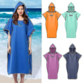 Miniatyrbillede 2 af 5: Mikrofiber Strandskift Håndklæde Hurtigtørrende Håndklæde Kappe Surf Poncho Svømning Bade Surfing