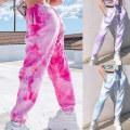 Miniatyrbilde 2 av 4: Elastiske baggy-bukser med høy midje for kvinner style1 red M