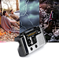Miniatyrbillede 3 af 5: Am/fm/sw Radio, Solar Håndsving Portable Overlevelsesradio, Genopladelig Batteri Powerbank Usb Mobiltelefonoplader, Camping Lommelygte Lanterne