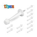 Miniatyrbillede 2 af 5: 12 stk. Heavy Duty Solid Rigid Dørstop med Gummispidser Zink Trykstøbt Zink Legering Dørstop til Wa