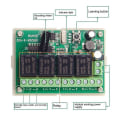 Miniatyrbillede 3 af 5: Dc12v 24v 4ch Fjernbetjening Afbryder 433m Modtagelse Kontrol Firevejs Relæ Modul