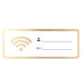 Miniatyrbillede 2 af 3: Hvidt ornament skilt Wifi adgangskode skilt gæsteværelse prin