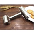 Miniatyrbillede 3 af 5: Kage Pizza Rulle Glat Non Stick Rustfrit Stål Kagerulle til H