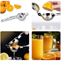 Miniatyrbillede 5 af 5: Manuel citronpresser citronpresser manuel appelsin citrongræs juicer rustfrit stål premium heavy duty metal citruspresser skål (diameter på skål 7