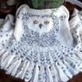 Miniatyrbillede 5 af 5: 120cm Retro Ugle Sjal, Hedwig Strikke Mønster Tyk Varmt Vinter Sjal, Wrap Tassel Sjal Strikkede Dame Sjal