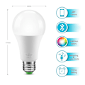 Miniatyrbillede 4 af 5: Smart pære Wifi Bluetooth 5.0 uden hub dæmpbar musik synkronisering tidsplan Rgb smart lys lys Led