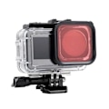 Pikkukuva 5 / 5: Oa3-fs520 sukellussuodatin Dji Osmo Action 3 -kameran objektiiville, karkaistu lasisuodatin vedenalaiseen valokuvaukseen Red