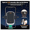 Miniatyrbillede 4 af 5: 15w Qi trådløs billader, [skjult automatisk] hurtig trådløs billader med automatisk sensor telefonholder ventilationsmontering kompatibel med Samsung S20/s10, til