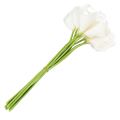 Miniatyrbillede 1 af 5: Calla Brude Brudebuket 10 Hoved Latex Real Touch Kc51 Hvid