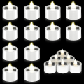 Miniatyrbillede 4 af 5: 18 stk. Solcelled Teelys Lys Flammeløse Udendørs Led Vandtætte Genopladelige Lys (1,5 X 1,4