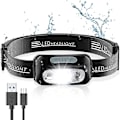 Miniatyrbilde 1 av 5: Cocoda Hodelykt Med Gestesensor, Ultra Lyssterk Oppladbar Led Hodelykt, 160 Lumen, Vanntett Ipx6, 4 Lysstyrker, Justerbar Hodelykt Usb For R