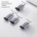 Miniatyrbilde 5 av 5: Usb-c til Micro Usb Adapter Type-c Hunn til Micro Usb Hann Konverter Kontakt Micro to Mini USB