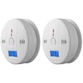 2-pack rökdetektor och kolmonoxiddetektorlarm med LCD-display A