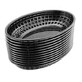 12 st Plast Snabbmatskorgar Oval Serveringsfat Frukost
