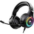 Miniatyrbillede 1 af 5: Gaming Headset med Stereo Surround Sound Mic LED Lys Støjreducerende Over-Øre Hovedtelefoner til