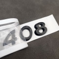 Miniatyrbillede 3 af 5: 3d Abs Chrome Sølv Sort Bil Bagagerum Nummer Emblem Mærkat Til Peugeot 206 207 301 307 308 408 508 2008 3008 4008 5008 Silver 508