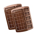Miniatyrbillede 2 af 4: 2 stk. Chokoladeforme DIY Silikone Gitter Iskubebakker Non-stick